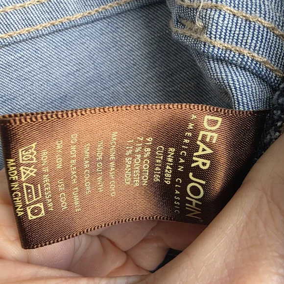 Dear John Patchwork Joy Rich Comfort Skinny Jean in Medium Blue Size 29 - Picture 6 of 9